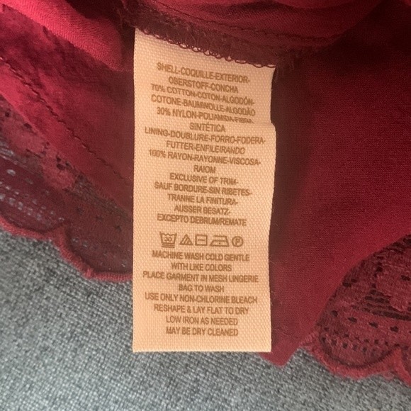 Free People Lace Dress in Burgundy Medium - Picture 8 of 8